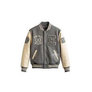 Trendy Oversized <b>Men</b> Casual Woolen Varsity <b>Jacket</b> College Style Reversible Plus Size Winter Unisex <b>Baseball</b> Bomber <b>Jacket</b> - Product Image 4