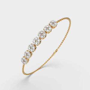 Pulsera de Moissanita con Corte Brillante Fino y Engaste de Bisel, Estilo Hiphop, Oro/Plata, Accesorio de Moda Elegante, Unisex, Aniversario - Product Image 1