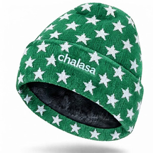 New Arrival Custom Casual Unisex Star Logo Cute Fashion Travel Knitted 100% <b>Wool</b> <b>Beanie</b> Hat - Product Image 3