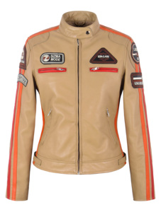 Veste en cuir véritable Sizma 100% personnalisée pour femme, finition cirée, fermeture éclair YKK, logo personnalisé, marque privée, OEM/ODM, vintage - Product Image 2