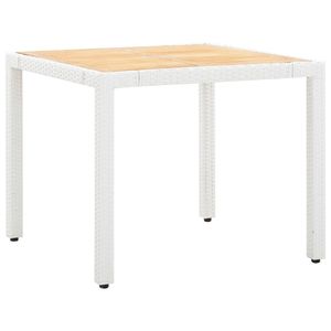 Juego de Comedor Blanco y Negro Natural con Cojines para Uso en Jardín - Product Image 2