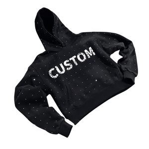 Sudadera con Capucha Negra Personalizada para Hombre, Estilo Urbano, Oversize, con Bolsillo Frontal y Capucha con Cordón Ajustable - Product Image 2