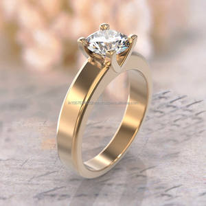 Bague en or blanc 14K vintage empilable avec diamant éternité Bague de fiançailles de luxe perle cultivée en laboratoire certifiée IGI pour le mariage des femmes - Product Image 1