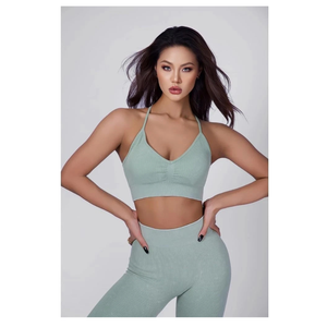 Women Ladies 3-Piece Yoga Suit Long Sleeve <b>Workout</b> Set <b>Jacket</b> Leggings Bra - Product Image 1