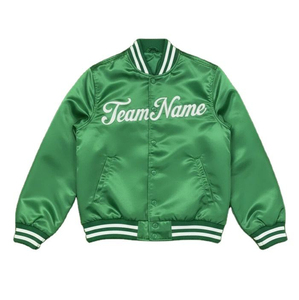 ODM/OEM Service Heavyweight <b>Men's</b> Street Style Custom Satin Embroidery <b>Jacket</b> <b>Baseball</b> Oversized Bomber <b>Jacket</b> - Product Image 2