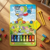 Tapis éducatif interactif pour enfants avec son de piano électronique et de batterie, instrument de musique à succès pour l'éveil musical des tout-petits