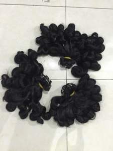 Extensions de cheveux humains Remy vietnamiens Bouncy Curl, trame naturelle à la machine, double trame, pointes prêtes à la permanente - Product Image 2