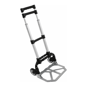 Chariot de plateforme pliable en alliage d'aluminium avec poignée réglable, capacité de 70-90 kg, 2 roues pour le shopping et les voyages - Product Image 3