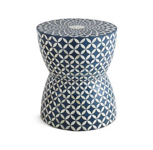 Boneinlay cómodo y relajante taburete completo para sentarse boneinlay Base tres patas Base sofá cojín superior elegante artículos para el hogar taburete pequeño - Product Image 1