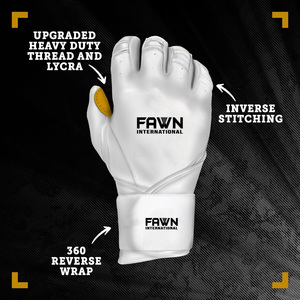 Gants de frappe de baseball en cuir pour jeunes et adultes, unisexes, logo et design personnalisés, ambidextres, haute qualité, usage professionnel - Product Image 3