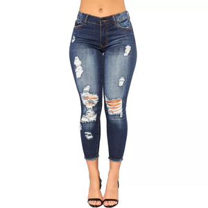 Pantalon en jean ample et respirant pour femme, taille mi-haute, décontracté, qualité supérieure, prix raisonnable, vente en gros - Product Image 6