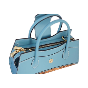 2025 Custom Logo Luxury Genuine Leather Handbag Set | Preppy Japan Dress Floral Pattern Shoulder <strong>Purse</strong> + Chains <strong>Matching</strong> <strong>Wallet</strong> - Product Image 6
