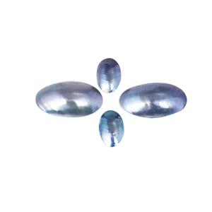 Cabochon de perle Mabe ovale grise, pierre précieuse naturelle à haute brillance pour la fabrication de pendentifs et de bagues - Product Image 1