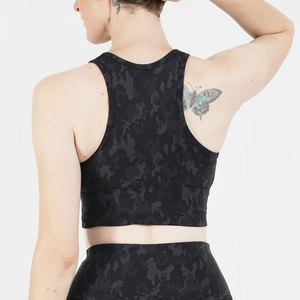 Soutien-gorge d'entraînement personnalisé, uni, respirant, sans armatures, en dentelle, en Spandex/Nylon, avec bonnets, idéal pour l'été et la gym, vente en gros OEM, le plus vendu - Product Image 3