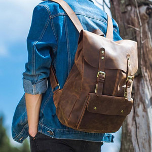 Competitive Price Men And Women Usage Zipper Compartments <b>Laptop</b> Pockets <b>Leather</b> <b>Backpacks</b> Latest Design <b>Leather</b> Made <b>Backpacks</b> - Product Image 4
