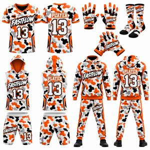 Uniformes de Fútbol Personalizados al por Mayor, Diseño Nuevo, 7on7, para Ligas 7v7, Camiseta sin Mangas con Capucha y Pantalones - Product Image 1