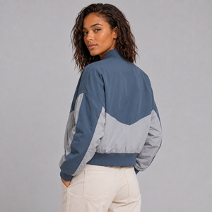 New Arrival <b>Women</b> <b>Bomber</b> <b>Jacket</b> Custom Logo <b>Lightweight</b> Full Zipper Casual Wear Windproof Outerwear <b>Bomber</b> <b>Jacket</b> for <b>Women</b> - Product Image 2