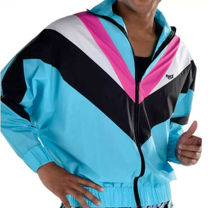 Chaqueta Cortavientos de Nailon con Bloques de Color Retro Personalizada, Ligera, con Cierre, Estilo Vintage, Ropa Deportiva, Chaquetas para Hombre OEM - Product Image 3