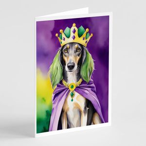 Saluki King of Mardi Gras แปลก A7บัตรอวยพรเปล่าแพ็ค8ซอง5x7ขนาดโน้ต - Product Image 1