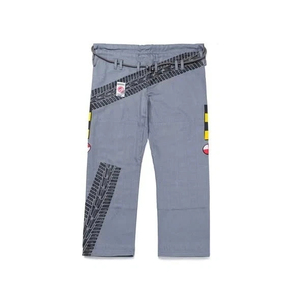 Kimono de Jiu-Jitsu BJJ Unisex Color Gris, Venta al Por Mayor, Marca Shoyorol, Secado Rápido, Corte Holgado, Uniforme GI, Logotipo Personalizado, 100% Algodón - Product Image 4