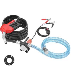 Portable Electric <b>12V</b> <b>DC</b> 8 GPM 1/6 HP Fuel Transfer Pump with Auto Shut Fuel Nozzle Long Inlet for Diesel Transfer - Product Image 1