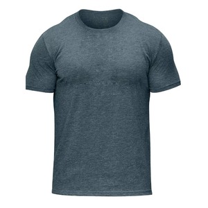 T-shirt de sport pour homme, coupe ajustée, col rond, manches courtes, écologique, respirant, en toile, style sportif - Product Image 5