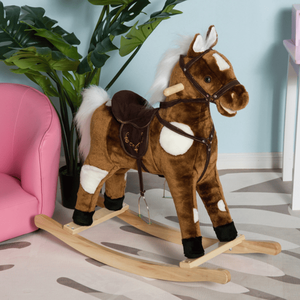 Cavallo a dondolo in legno per bambini - Product Image 1
