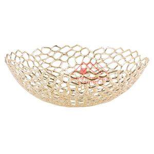 Très bas prix bol à légumes et fleurs dernier bol à chips et trempette plaqué or grand bol à fruits décoratif métal aluminium - Product Image 1