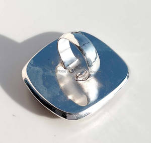 Anillo de piedras preciosas septarianas de Plata de Ley 925 clásico hecho a mano boda/compromiso/fiesta mamá anillo de regalo - Product Image 4
