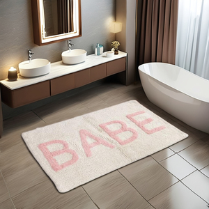 Tapis de bain en coton tufté à la main de style moderne de qualité supérieure carré lavable écologique pour la maison ou l'hôtel personnaliser l'offre de taille - Product Image 2