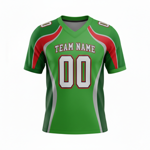 Camiseta de Práctica de Fútbol Americano Personalizada para Adultos, Manga Corta, Transpirable, Opción de Talla Grande, Cuello en V, 100% Poliéster - Product Image 5