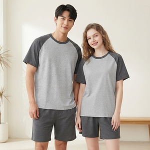 เสื้อยืดแขนสั้นแบบแร็กแลน ยูนิเซ็กซ์ ผ้าฝ้าย 95% ผสมสแปนเด็กซ์ 5% สีตัดกัน  ไม่มีลาย  รับสกรีนโลโก้  เสื้อยืดลำลองสำหรับผู้ชายและผู้หญิง - Product Image 6