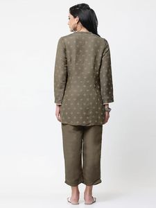 Printed <b>Linen</b> Co-Ord Set For Women - Product Image 2