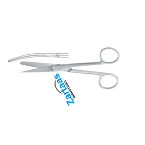 High Quality Stainless Steel Standard Operating <b>Scissors</b> Sharp/Blunt 15.5 cm <b>curved</b> Surgical Instruments manufacturer & exporter - Product Image 2