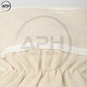 Cream Split Cowhide <b>Leather</b> Heavy Duty Rigger <b>Gloves</b> Fabric Backed Rubberized Cuff Industrial Builder Mechanic Work <b>Gloves</b> - Product Image 5