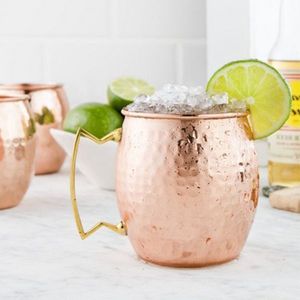 <b>Copper</b> mule mug set for luxury evening refreshment culture hammered finish metal <b>cups</b> durable reusable serving party mugs - Product Image 4