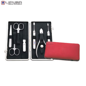 Kit de manucure et pédicure 7 en 1, robuste et luxueux, en acier inoxydable, coupe-ongles, étui noir pour le soin des ongles et des pieds, emballage en boîte - Product Image 4