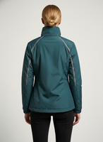 Chaqueta cortavientos de nailon con capucha y cremallera completa, forro de malla transpirable, con logotipo personalizado, para mujer, más vendida.