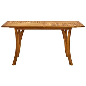 <b>Solid</b> Acacia <b>Wood</b> Dining <b>Table</b> Large Durable and Natural <b>Wood</b> Design - Product Image 2