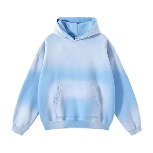 Men's Oversized Hooded Sweatshirt Solid Green French Terry Cotton Casual Autumn Wear Pocket Design Regular Fit - Product Image 5
