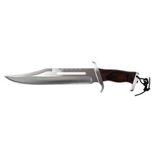 Couteau Bowie en acier inoxydable, manche en bois, lame pleine longueur, équipement de camping, de chasse, de bushcraft, de survie en plein air, utilitaire - Product Image 1