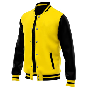 Manufacturer High Quality Men's Baseball Letterman Varsity <b>Jacket</b> Custom Embroidery <b>Leather</b> Sleeves Windbreaker <b>Jacket</b> - Product Image 3