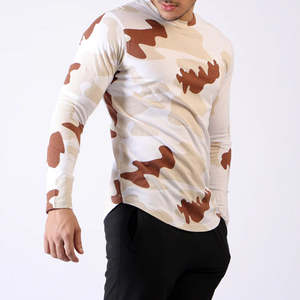 Camiseta Formal de Manga Larga para Hombre, 100% Algodón, Diseño a Cuadros, Secado Rápido, Cuello Redondo, Impresión Serigrafiada, Tejido de Punto, Suministro Directo de Fábrica - Product Image 2