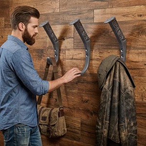 Beads Art Railway-Style Cast Iron Heavy-Duty Multifunction Wall Mounted <b>Hook</b> for Clothing Storage - Product Image 2