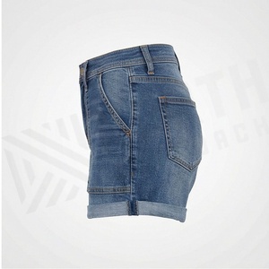 Shorts en jean pour femmes tendance, couleur personnalisée, taille haute, décontractés, streetwear d'été, bas de tenue pour femmes, collection 2025 - Product Image 3