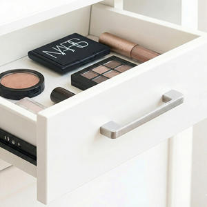 Poignée de meuble moderne carrée en alliage de zinc noir mat nickel satiné pour commode, chambre, salle de bain, cuisine, salon - Product Image 5