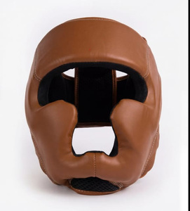 Casque de boxe en cuir léger et durable en PU pour hommes, équipement de kickboxing, arts martiaux et protection pour la boxe - Product Image 1