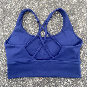 Cross Straps Sports Bra Gym Crop Top Yoga Vest Women High Impact Fitness Bralette Push Up <b>Running</b> Underwear With Chest <b>Pad</b> - Product Image 5