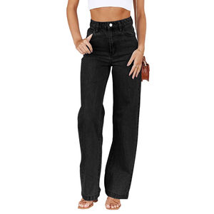 Jeans de Mujer de Talla Grande, Estilo Moderno, Cintura Media, Corte Regular, Casuales, 100% Algodón, Ecológicos, Transpirables, de Secado Rápido, para Invierno - Product Image 1