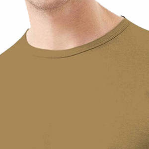 เสื้อยืดผู้ชาย คอกลม แขนสั้น ทรงพอดีตัว ดีไซน์เรียบง่าย สีดำ ขาว น้ำตาล - Product Image 6